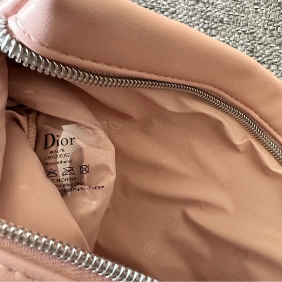 NEW RARE DIOR POUCH BAG SEQUINS BEADED ZIP MAKEUP TOILETRY COSMETIC CASE PINK - Picture 5 of 11